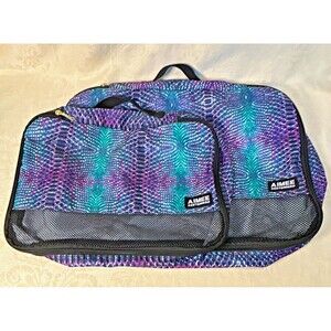 Aimee Kestenberg Marine Python Packing Cubes Set of 2 Travel Mesh Organizers